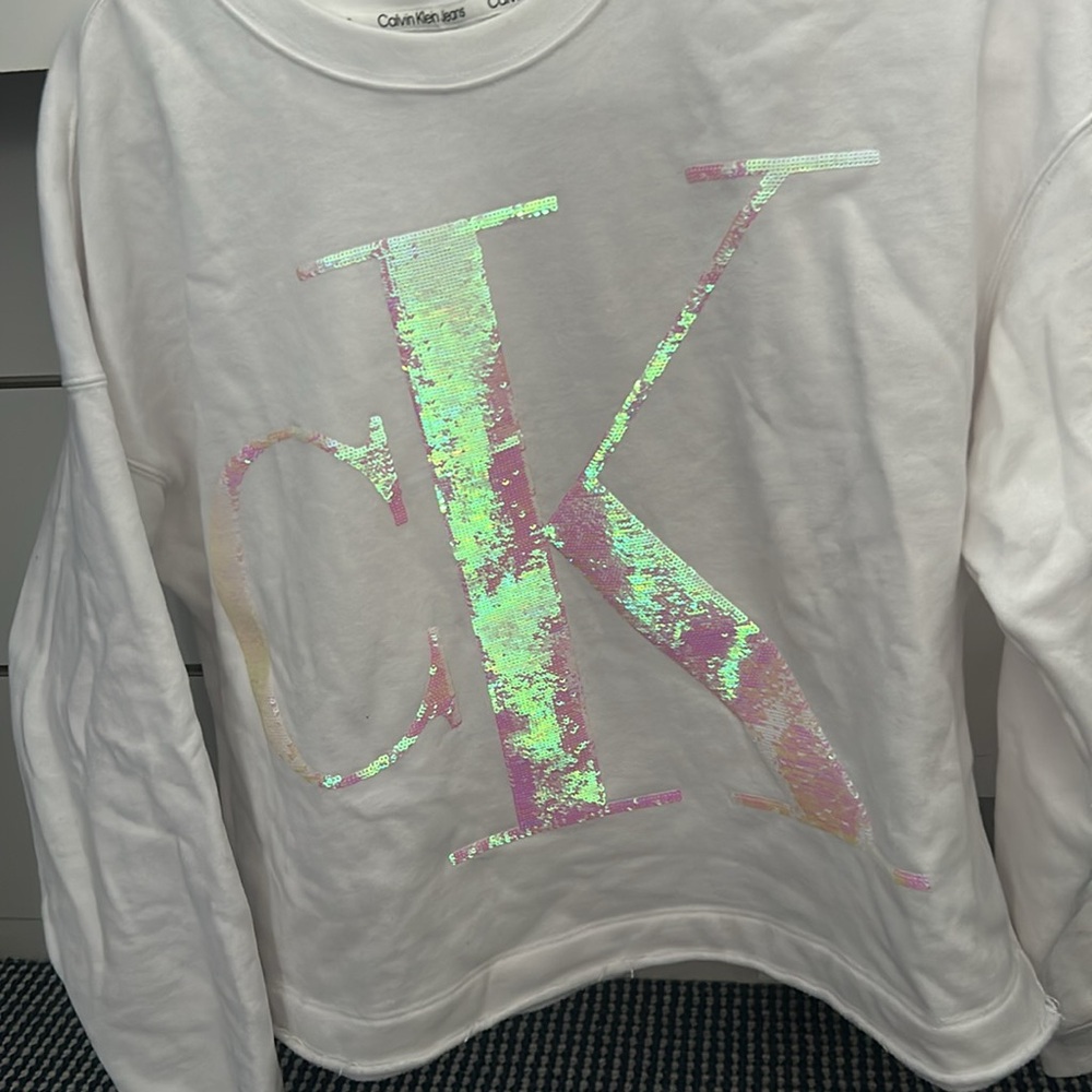 NWOT Calvin Klein Iridescent Sparkle Sweater